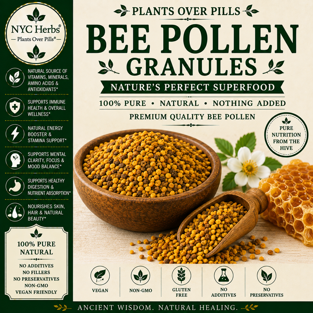 Bee Pollen Granuales | Superfood Energy, Immunity & Vitality (Copy)