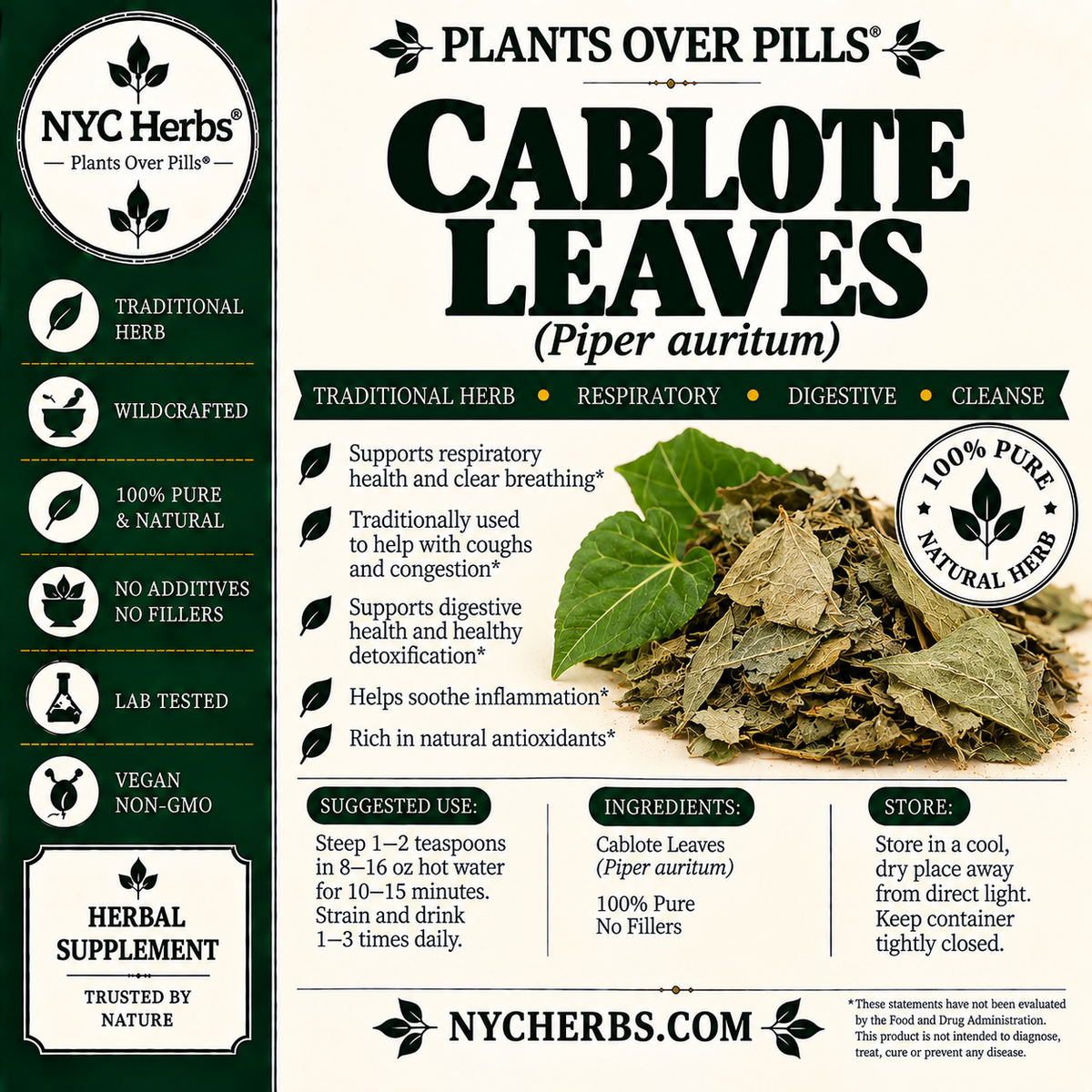 Cablote Leaves (West Indian Elm)