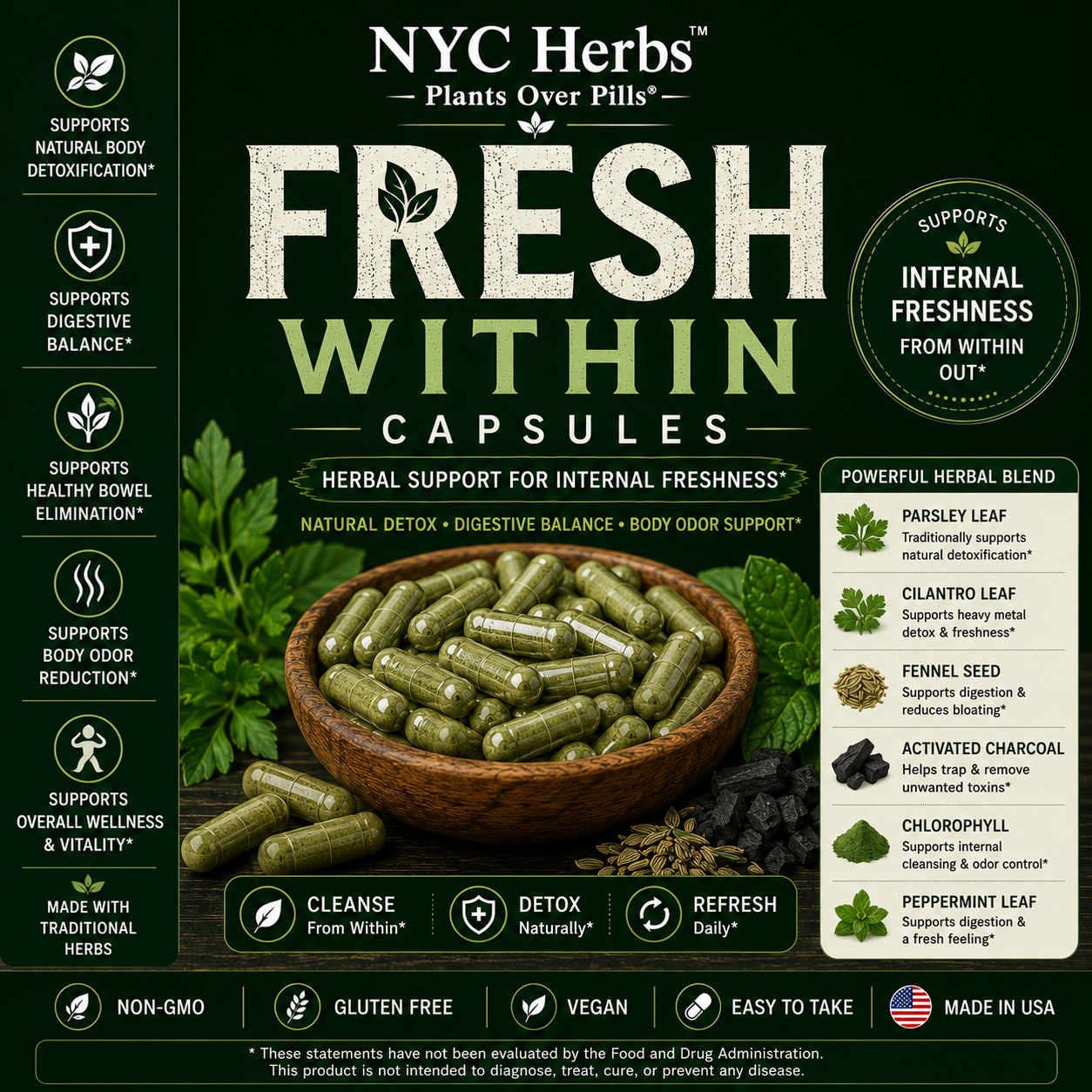 Fresh Within Capsules | Internal Cleanse & Natural Freshness
