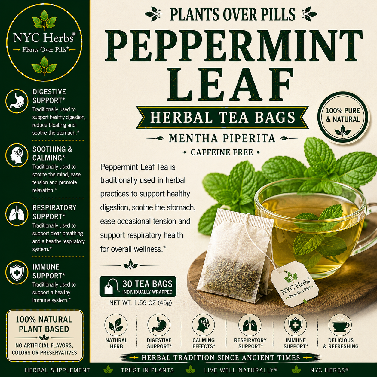 Peppermint Leaf Tea Bags