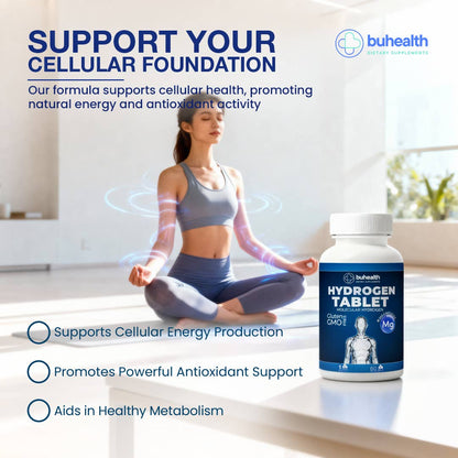 Hydrogen Tablets | Molecular Hydrogen + Magnesium | 60 Tabs