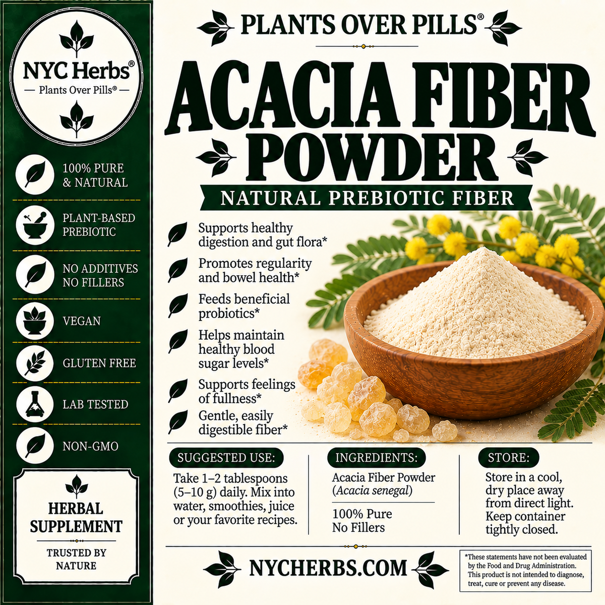 Acacia Fiber (Acacia Gum) 4oz
