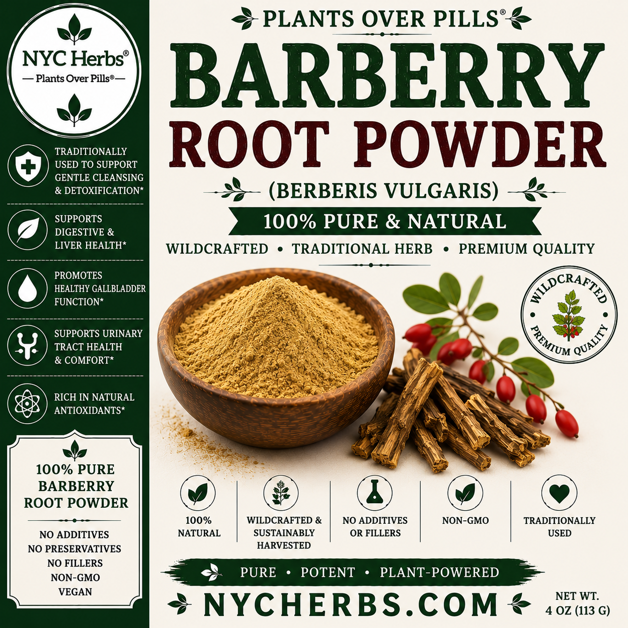 Barberry Root powder | Liver Cleanse & Digestive Aid