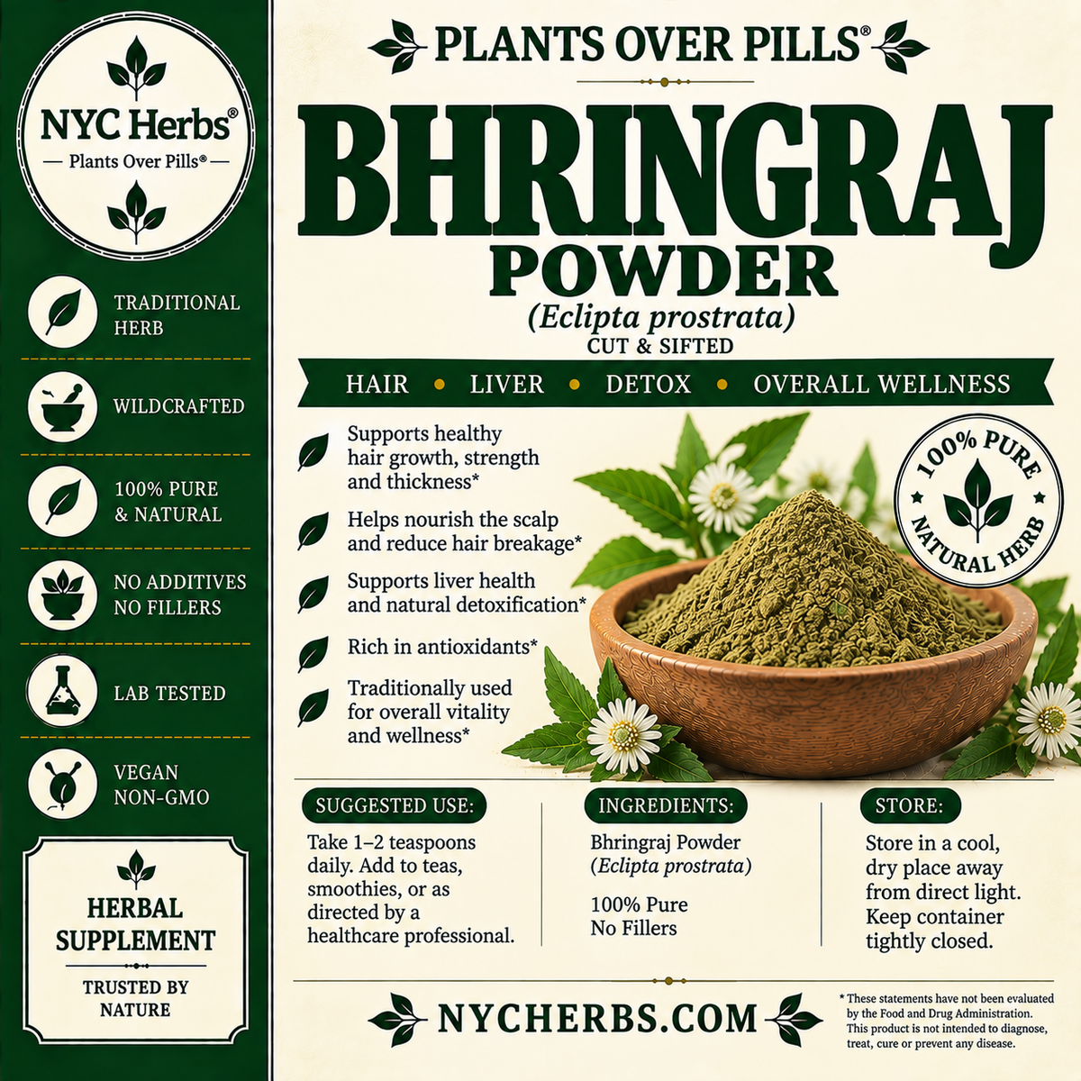 Bhringraj Powder | Hair & Liver Vitality Herb
