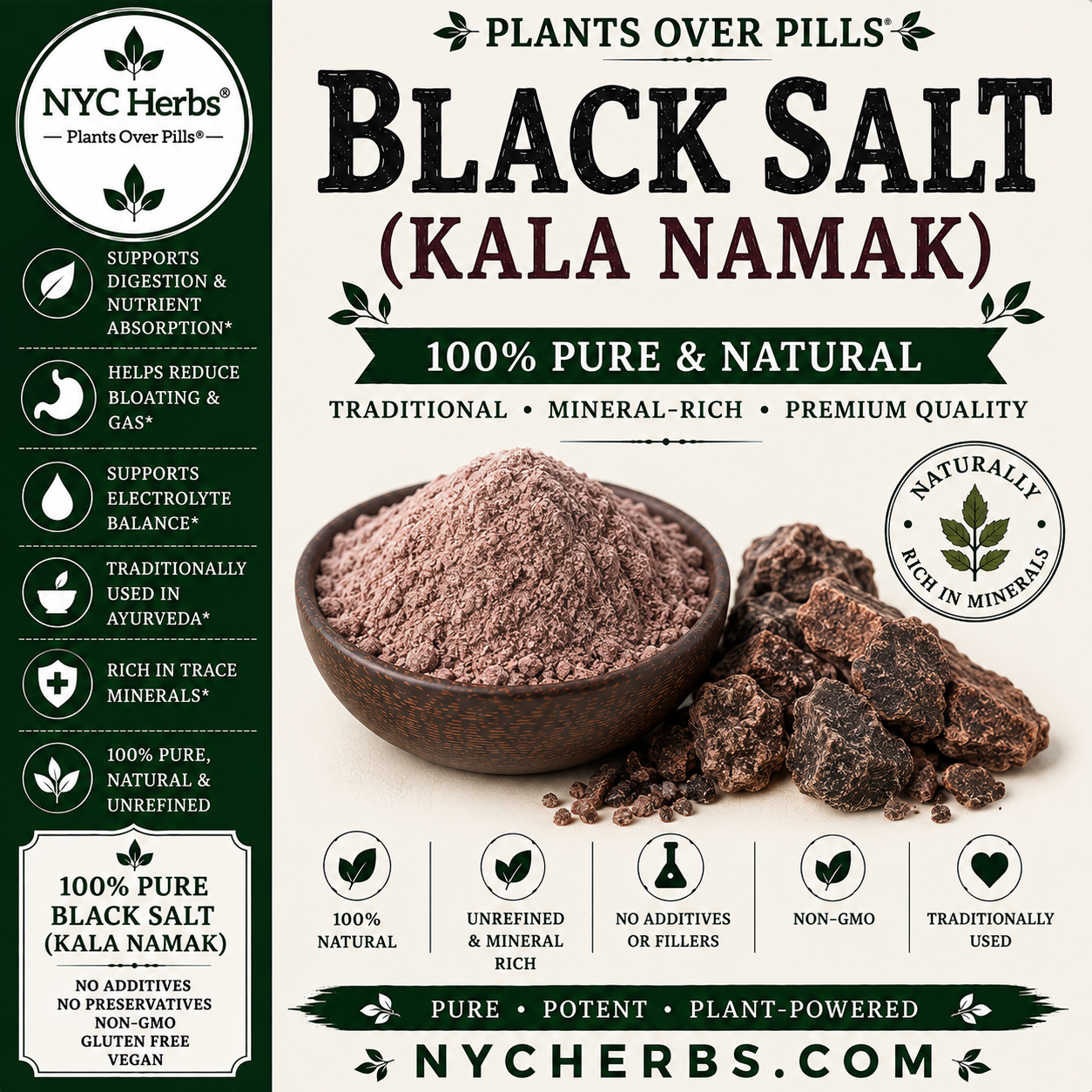 Black Salt (Kala Namak) 8oz
