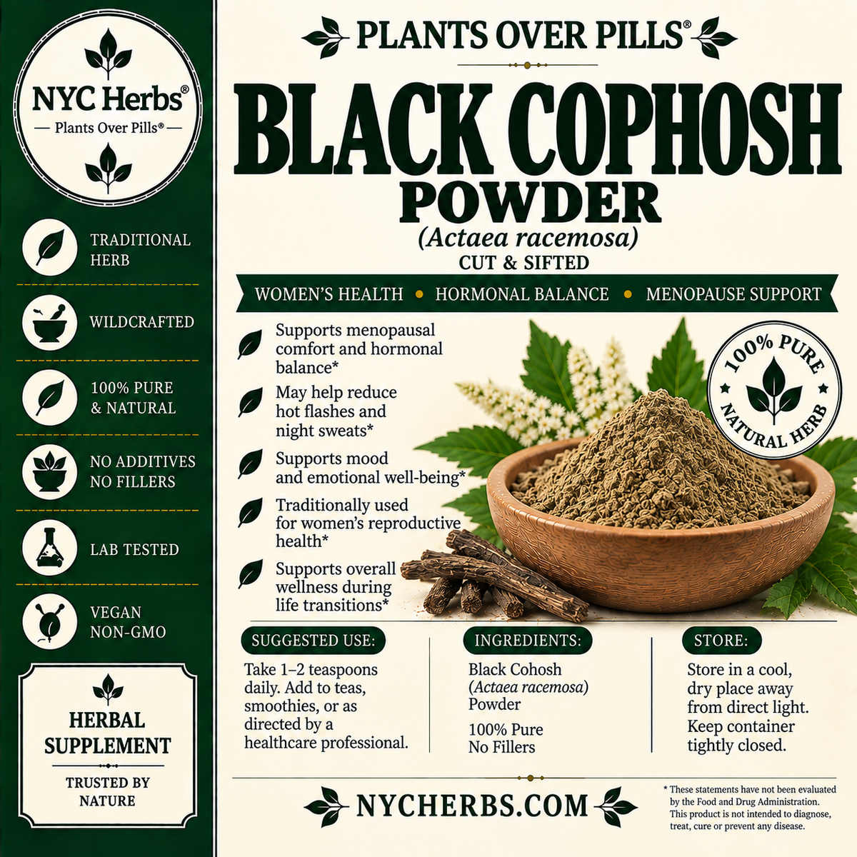 Black Cohosh Root Powder