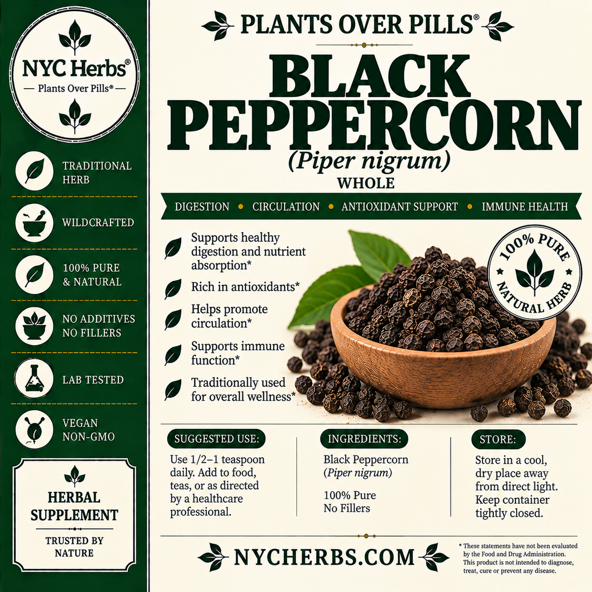 Black Peppercorn | Digestive & Metabolic Support