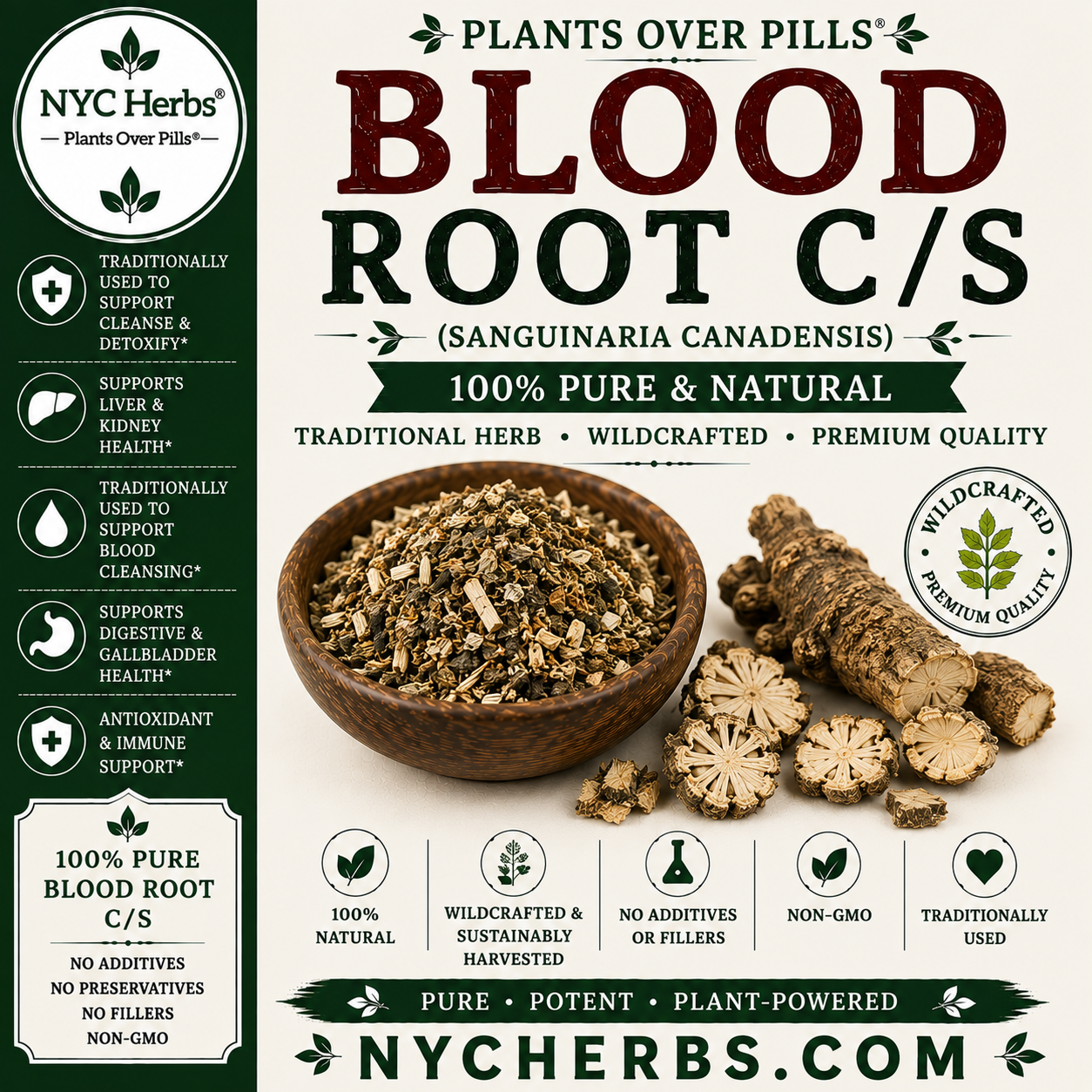 Blood Root c/s | Traditional Skin Remedy & Topical Support