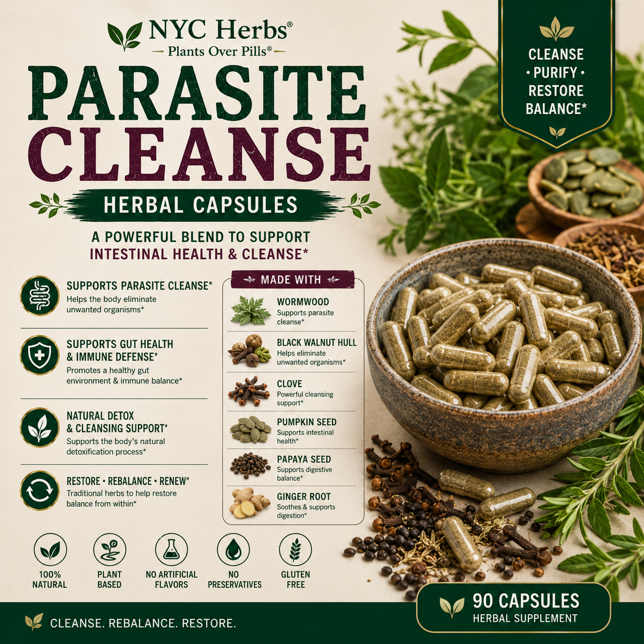 Parasite Cleanse Capsules | Gut Balance & Whole-Body Detox