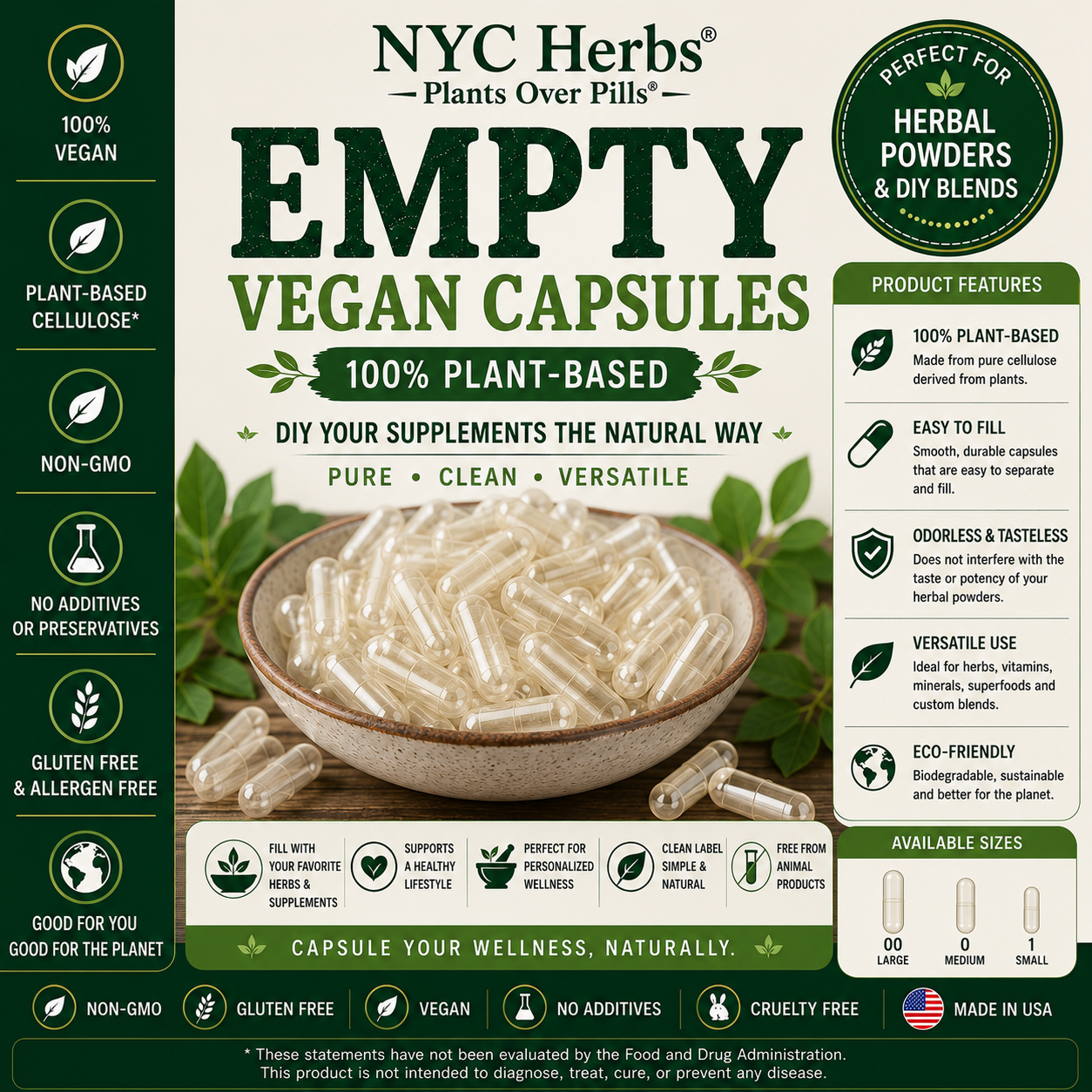 Empty Vegan Capsules