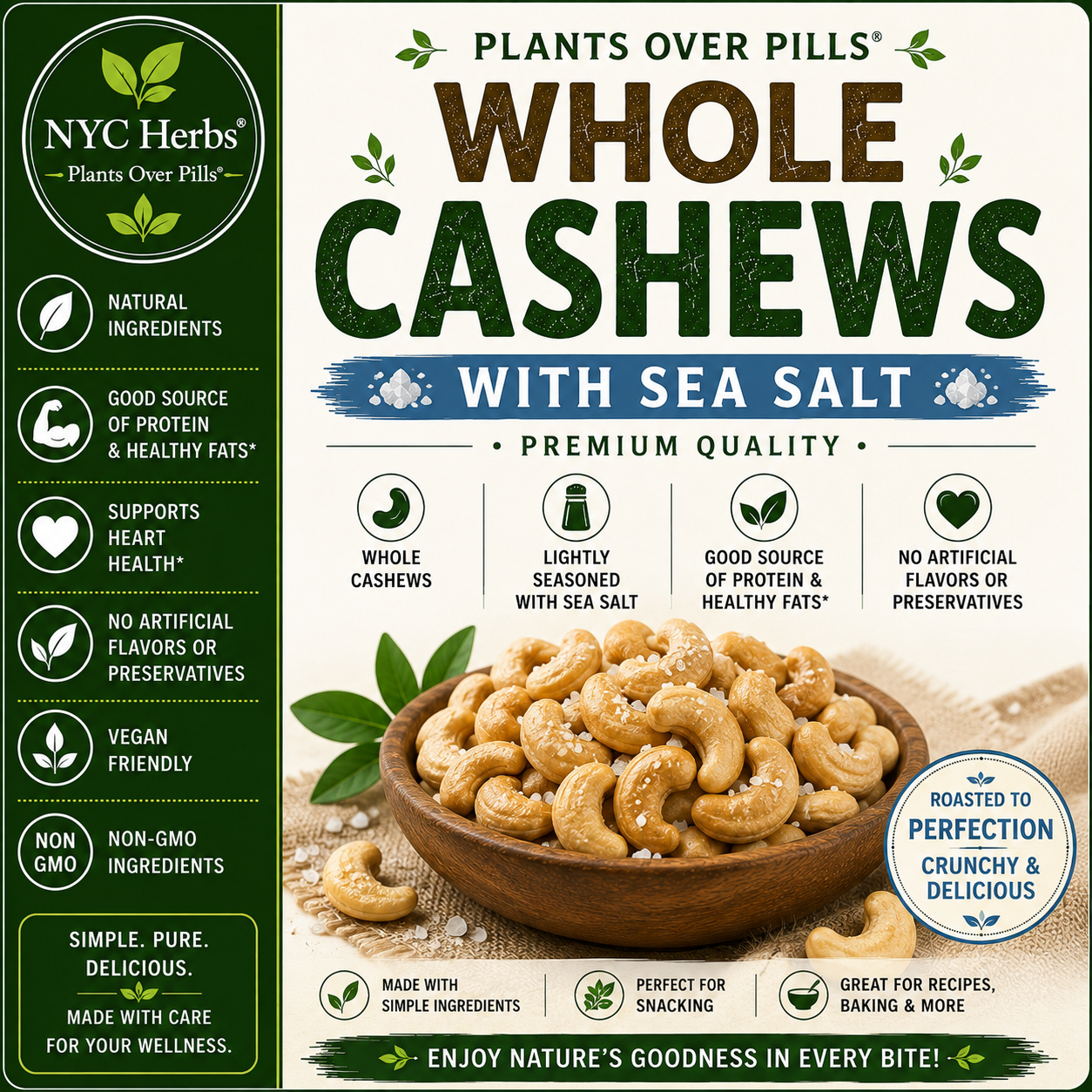 Cashews Salted | Natural Fuel & On-The-Go Vitality
