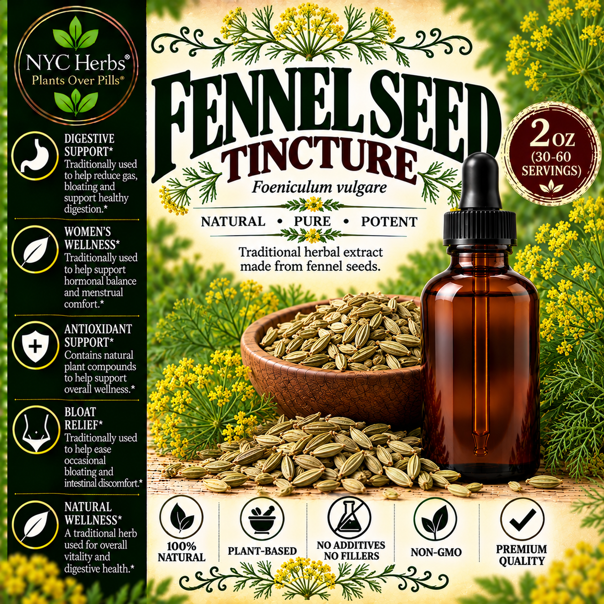 Fennel Seed Tincture (30-60 servings)