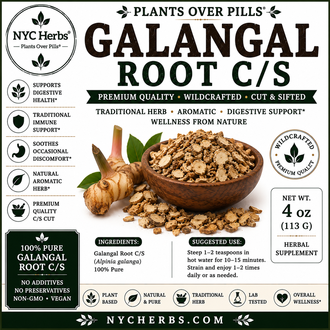 Galangal Root c/s