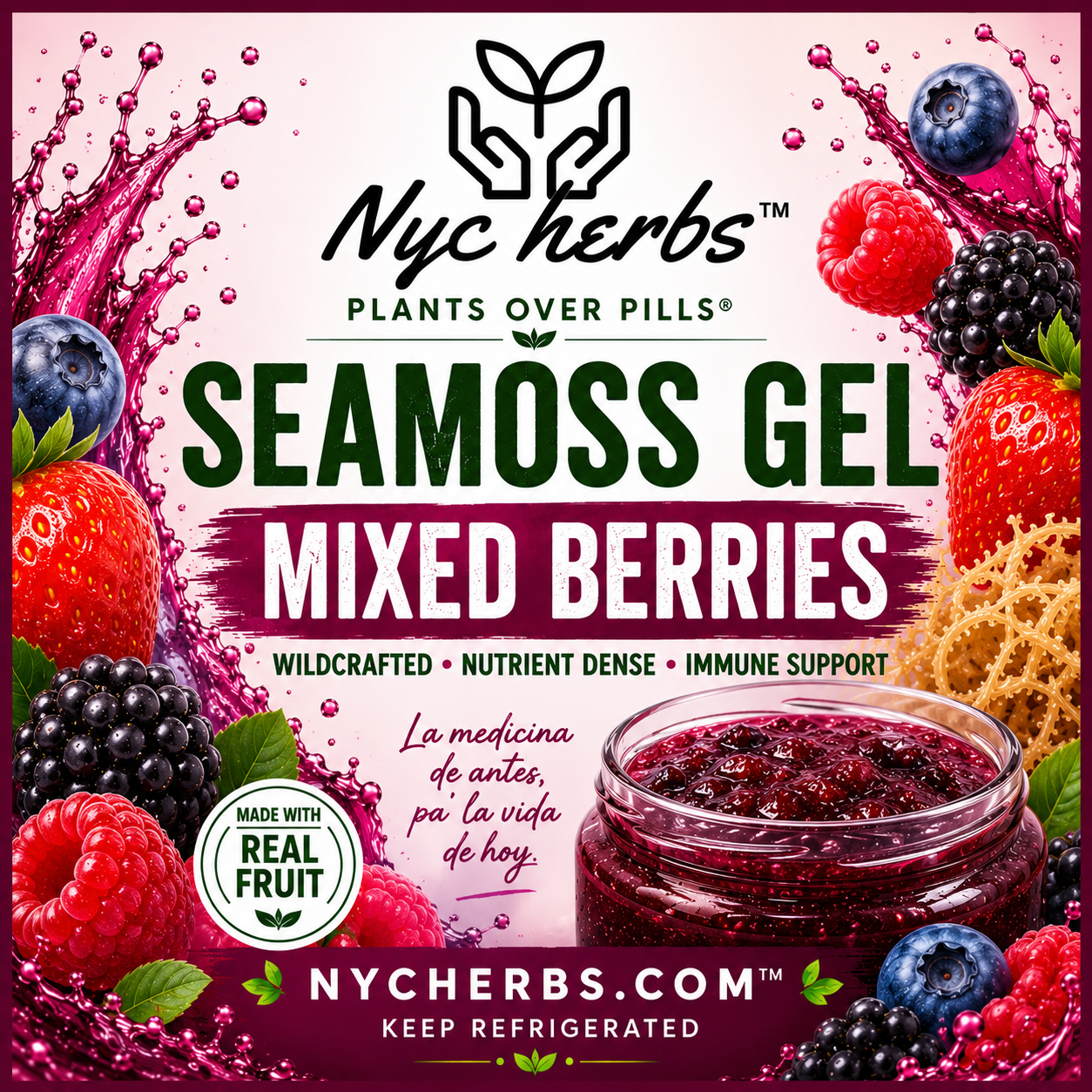 Seamoss Gel Mixed Berries