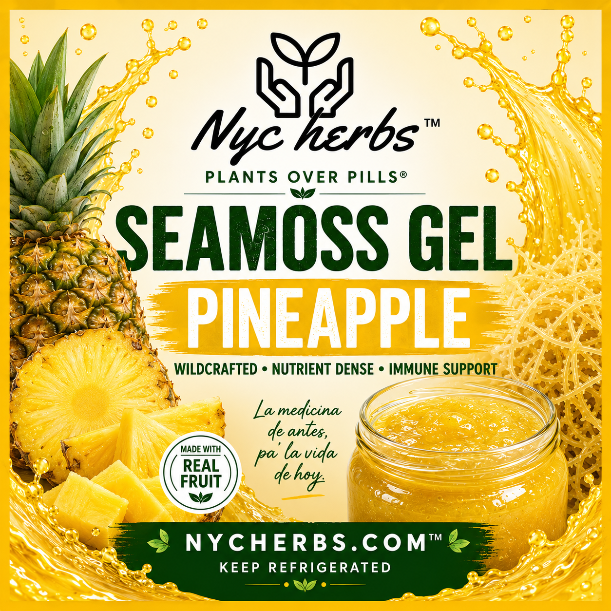 Seamoss Gel Pineapple