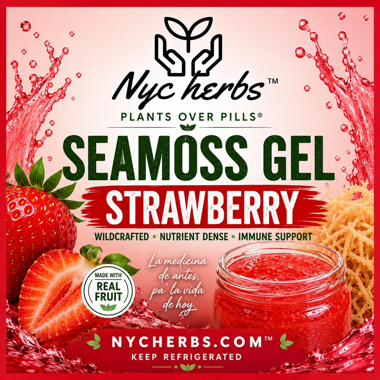 Seamoss Gel Strawberry