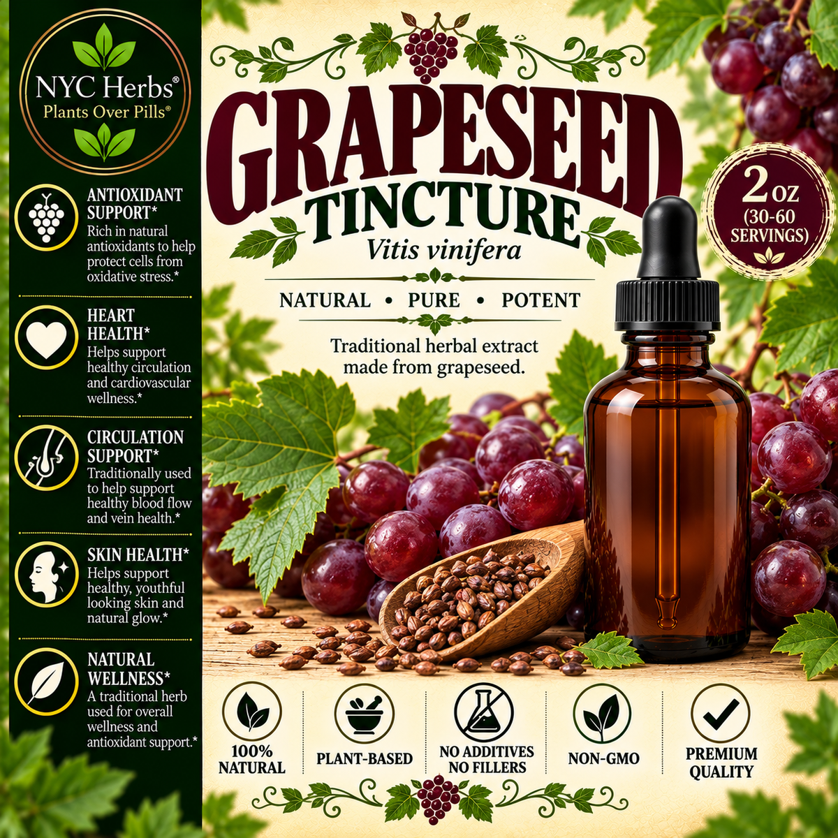 Grapeseed Tincture (30-60 servings)