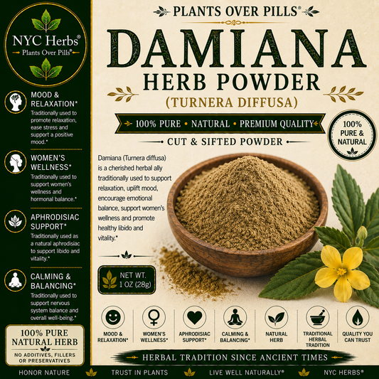 Damiana Herb Powder | Mood Uplift & Passion Tonic