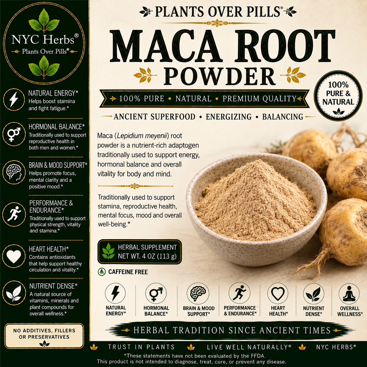 Maca Root Capsules | Energy, Hormone Balance & Vitality