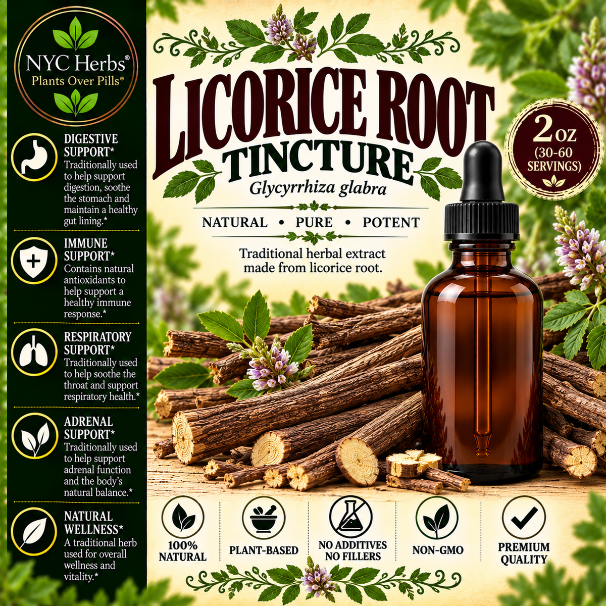 Licorice Root Tincture (30-60 servings)