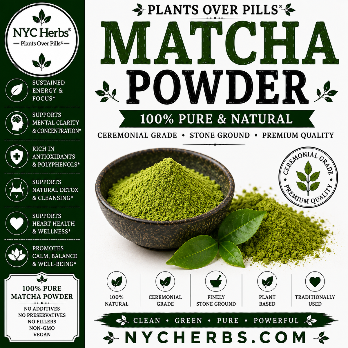 Matcha Powder | Clean Energy & Antioxidant Power