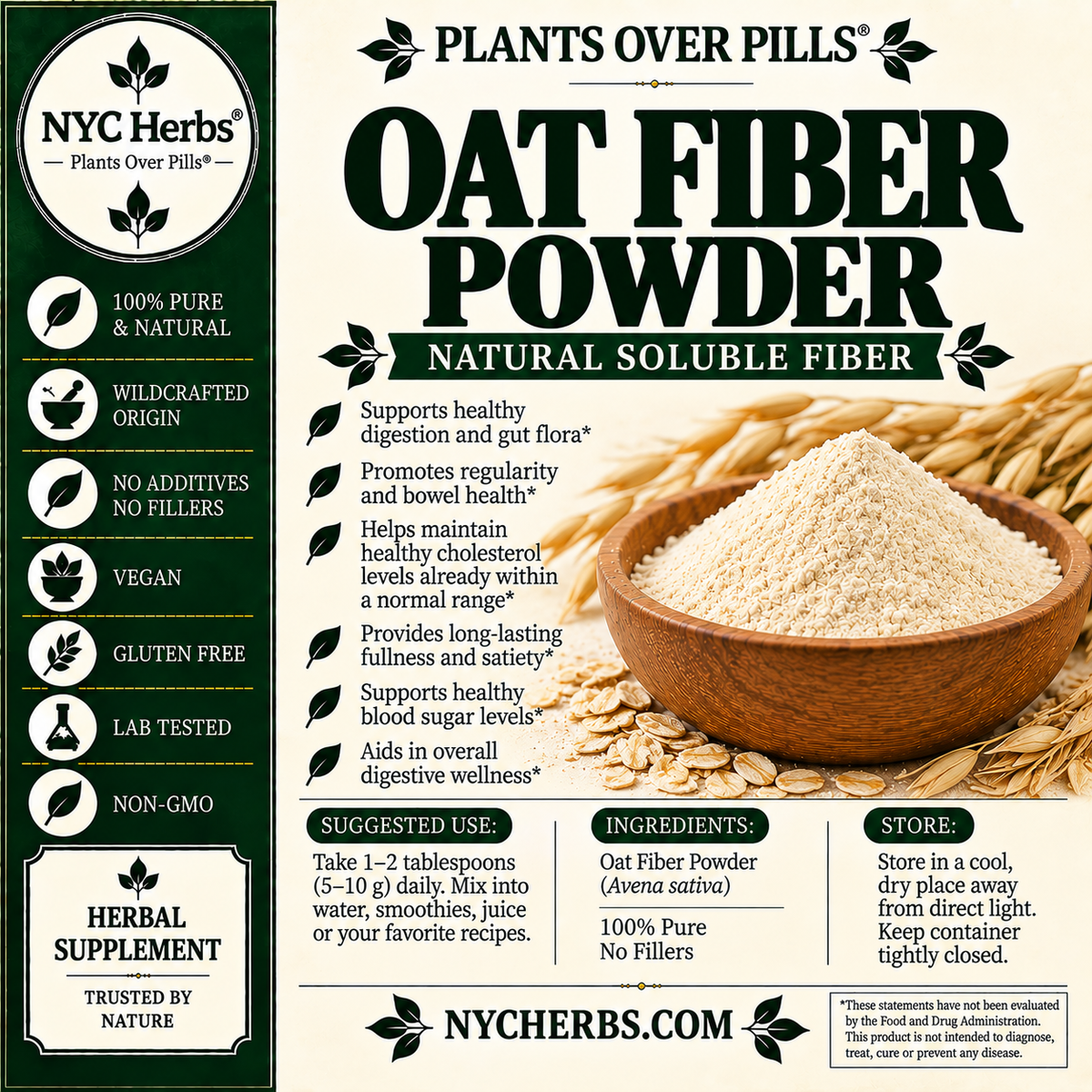 Oat Fiber Powder 4oz