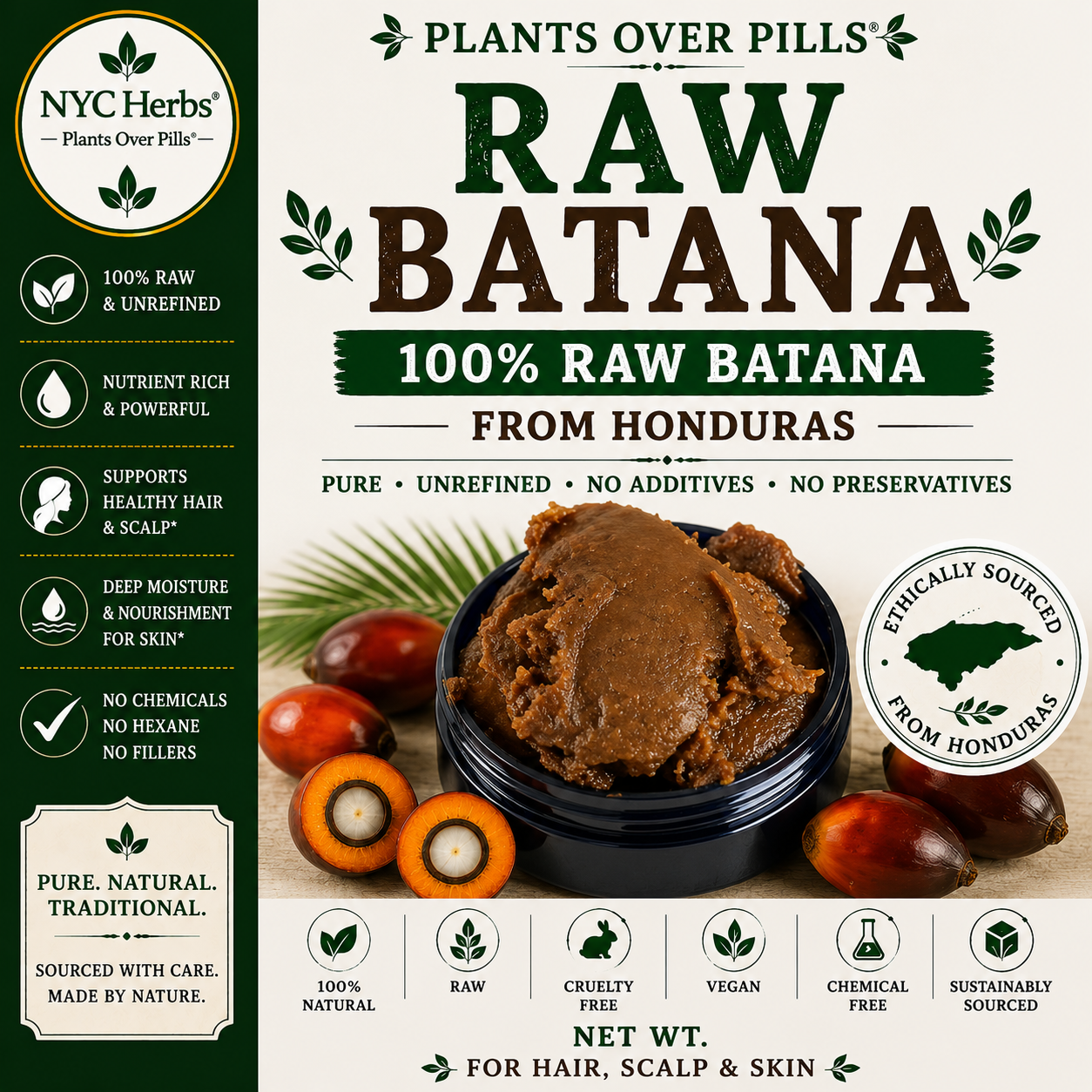 100% Raw Batana Oil