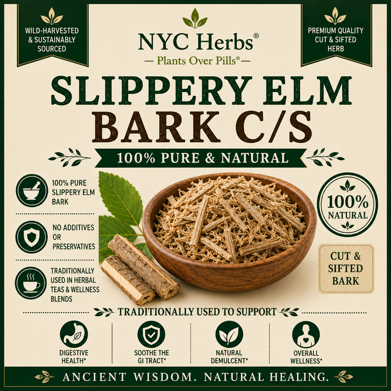 Slippery Elm Bark