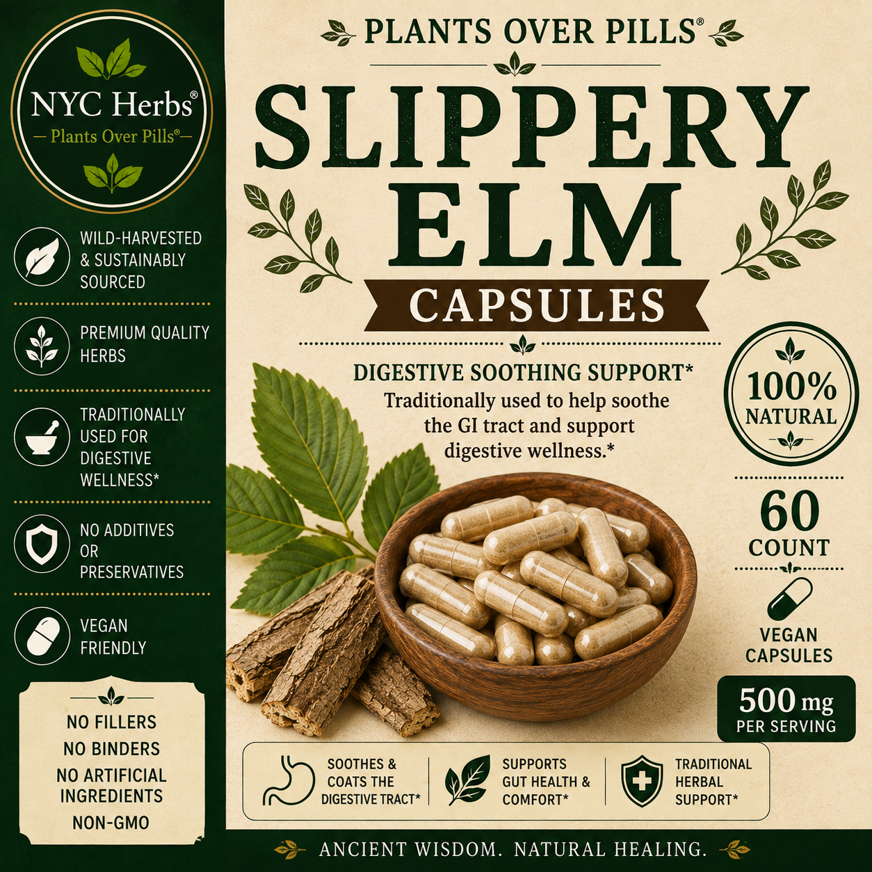 Slippery Elm Capsules