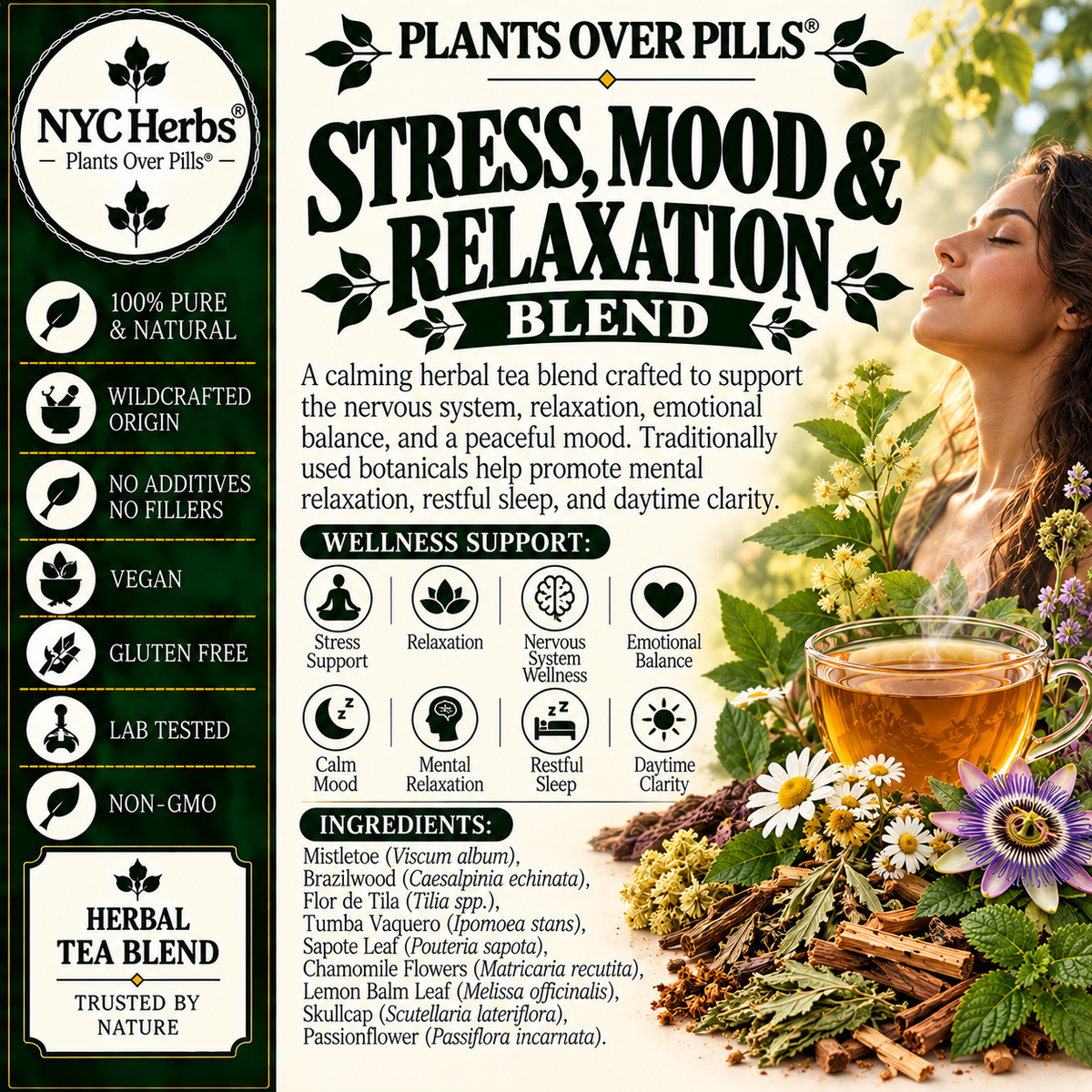 Stress, Mood and Relaxation Blend (30 cups)