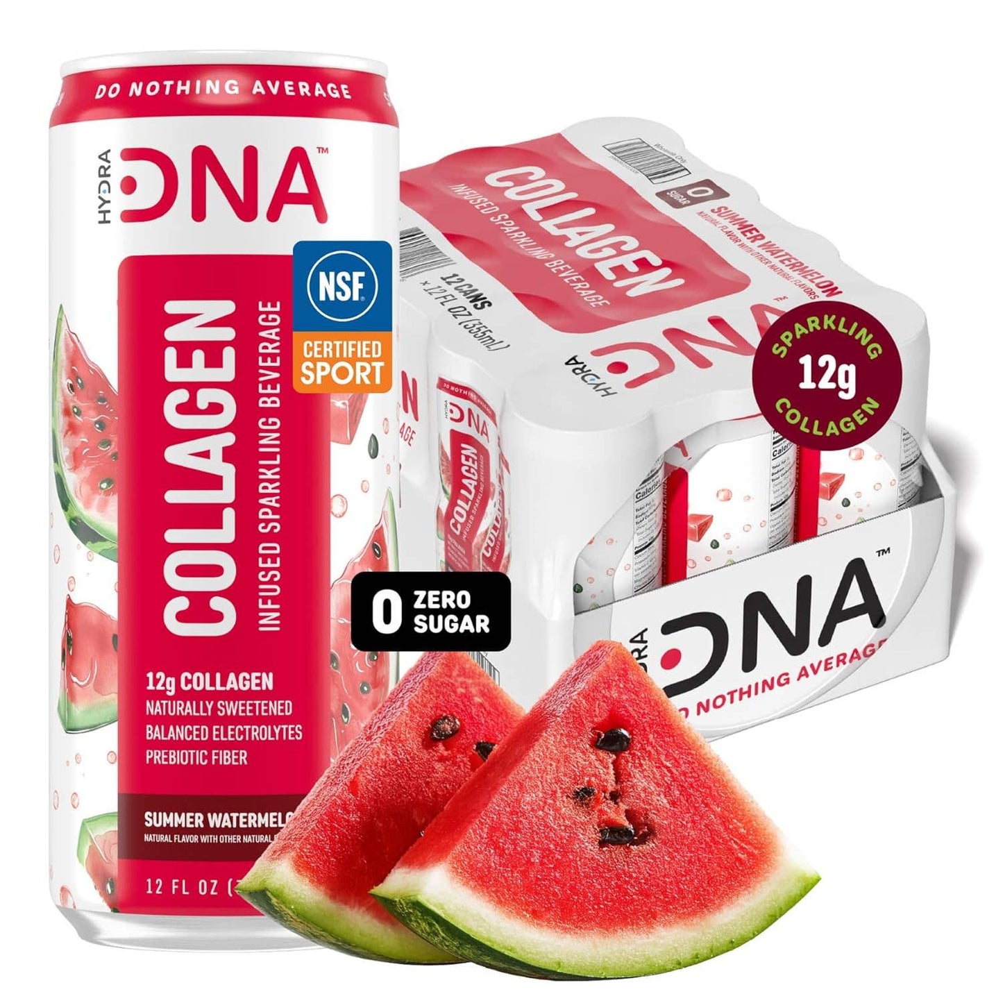 HydraDNA Collagen Infused Sparkling Drink, 12oz