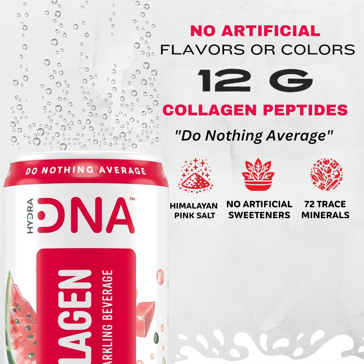 HydraDNA Collagen Infused Sparkling Drink, 12oz