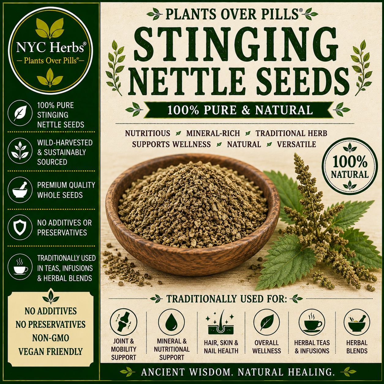 Stinging Nettle Seed | Kidney Strength & Adrenal Support