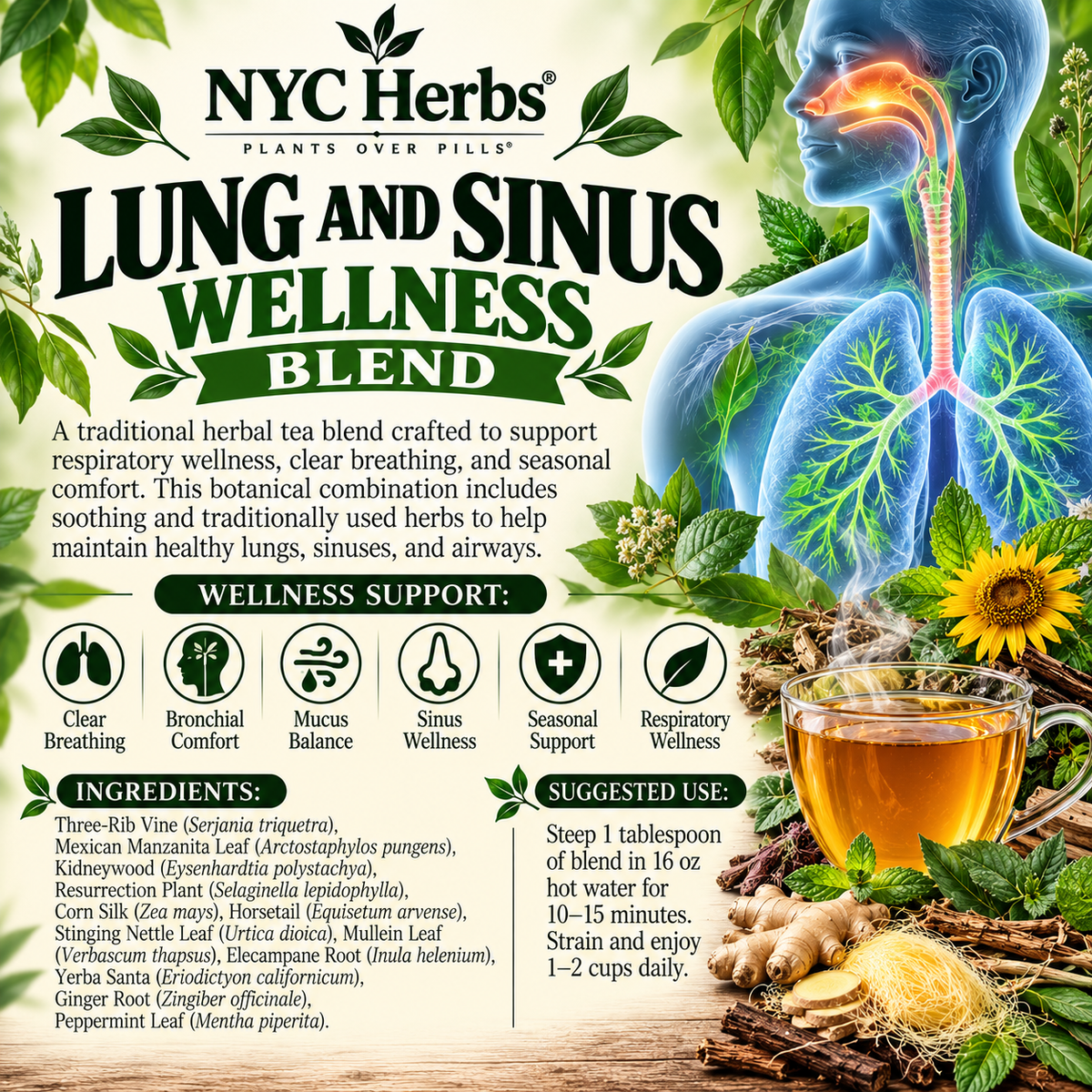 Lung and Sinus Wellness Blend (30 cups)