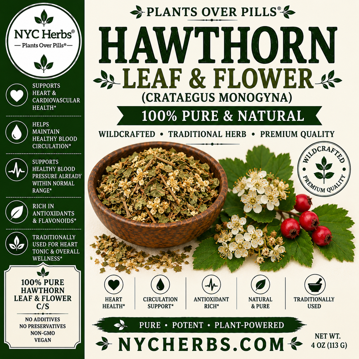 Hawthorn Leaf & Flower