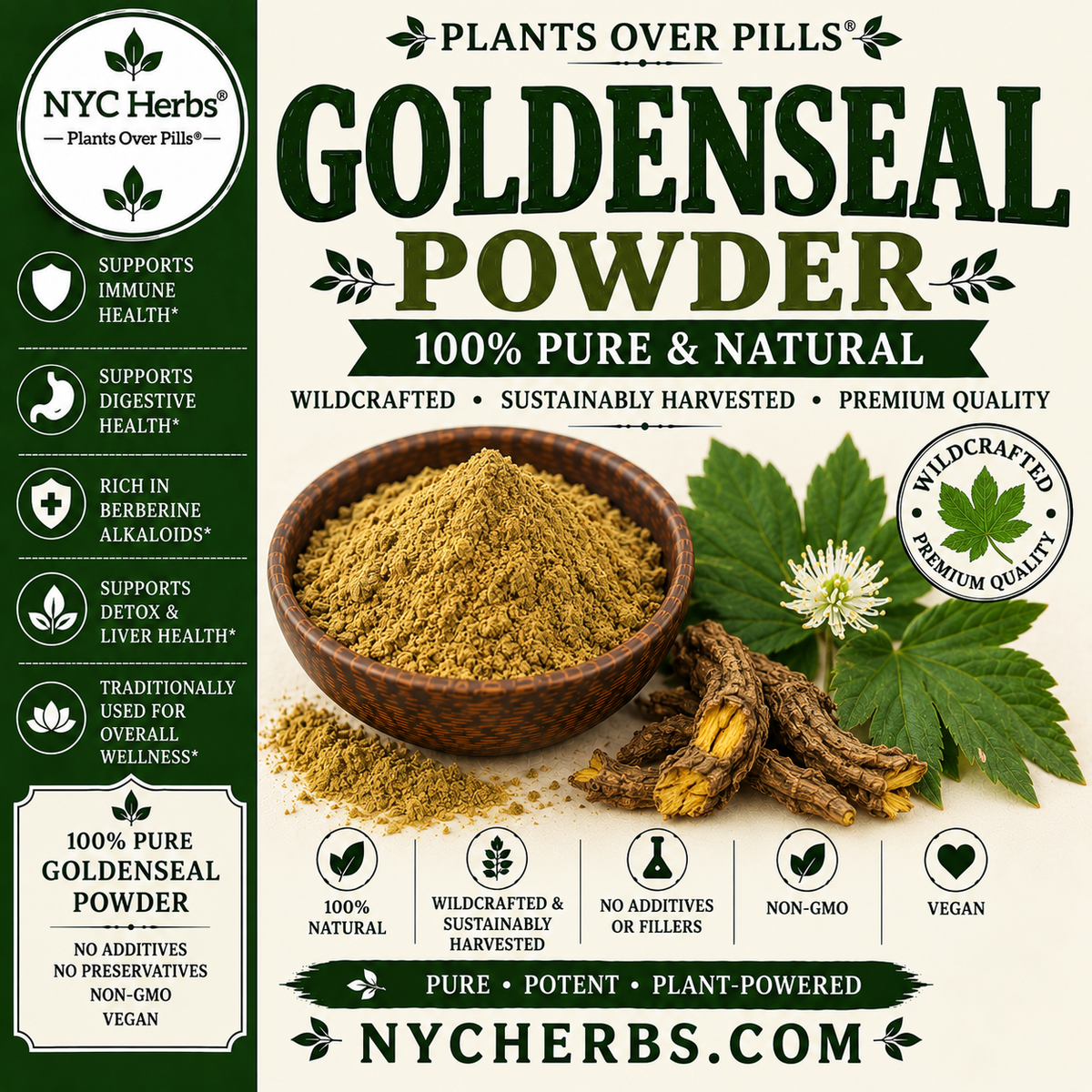 Goldenseal Root | Immune Defense, Mucus Membrane Support