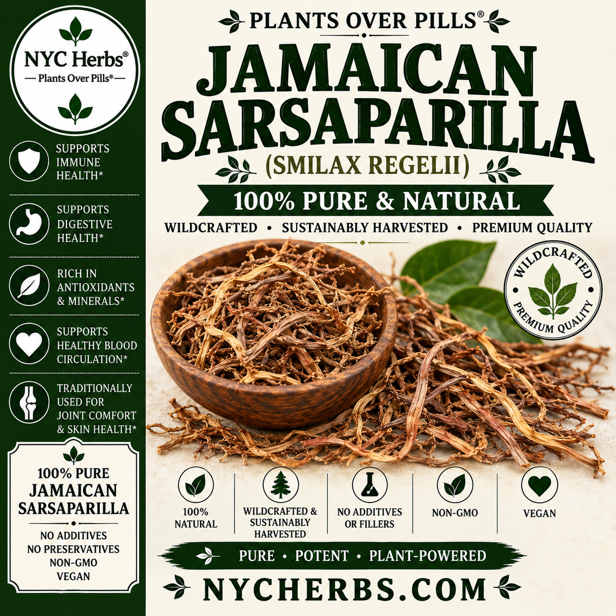 Jamaican Sarsaparilla Root | Detox, Joint & Vitality Support
