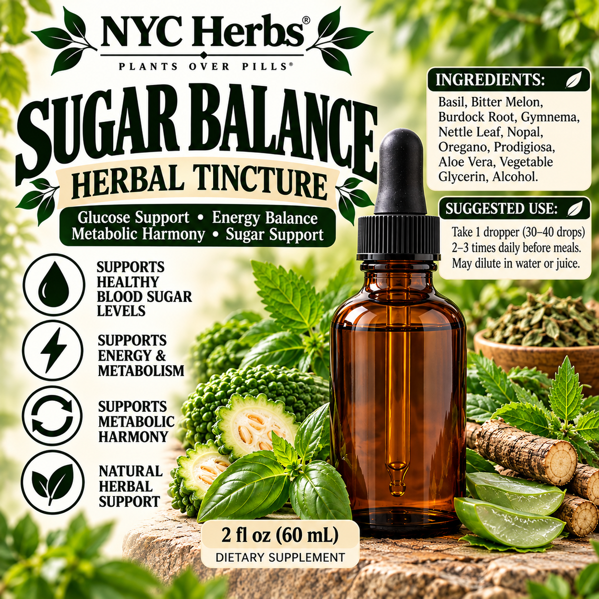Sugar Balance Tincture (30-60 servings)
