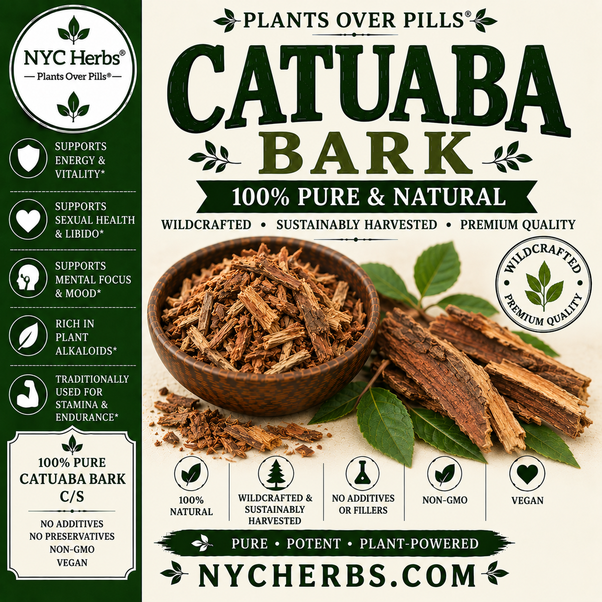 Catuaba Bark | Vitality, Stamina & Aphrodisiac Support