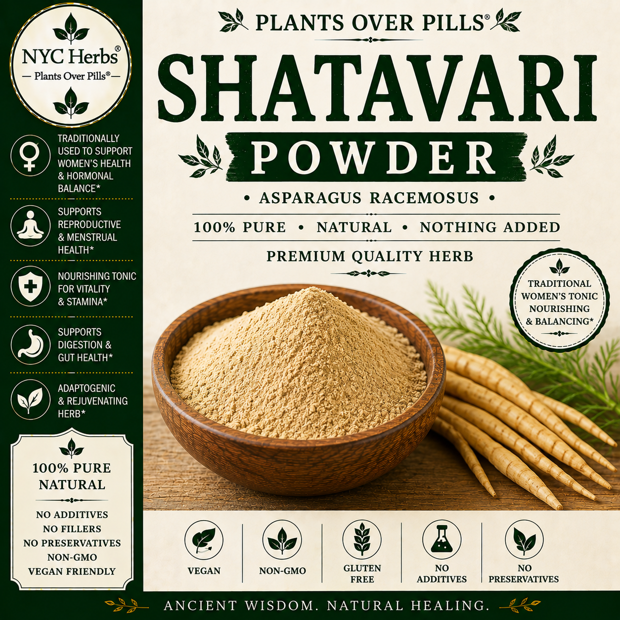 Shatavari Powder | Women's Hormonal Balance & Reproductive Tonic