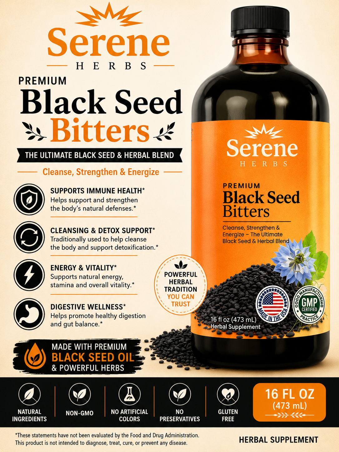 Serene Black Seed Bitters